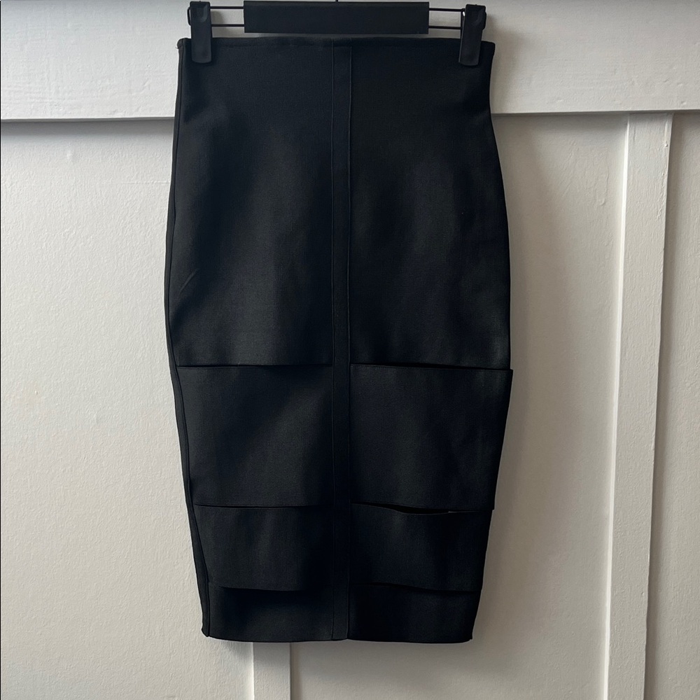 Black Bandage Pencil Skirt - size S